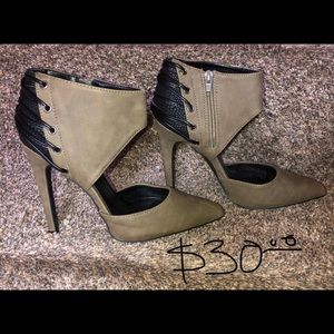 Olive green heels